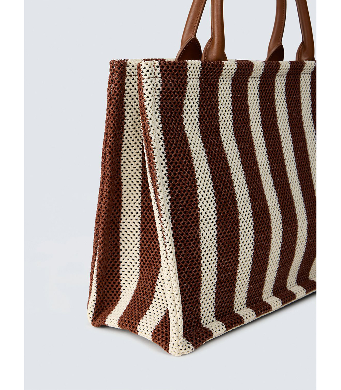 ストライプトートバッグ 詳細画像 レンガ/ホワイト 8